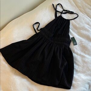 Wild Fable Black Halter Top Backless Mini Dress